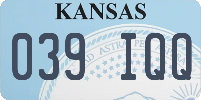 KS license plate 039IQQ