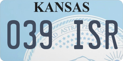 KS license plate 039ISR
