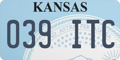 KS license plate 039ITC