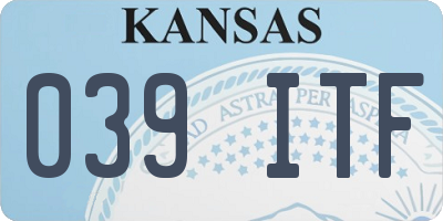 KS license plate 039ITF
