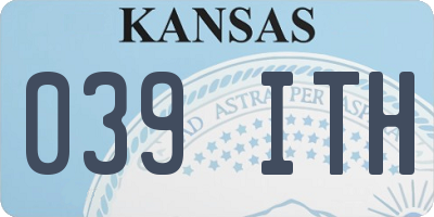 KS license plate 039ITH