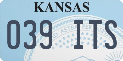KS license plate 039ITS