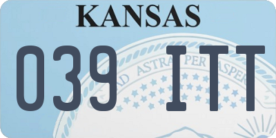 KS license plate 039ITT