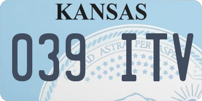 KS license plate 039ITV