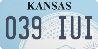 KS license plate 039IUI