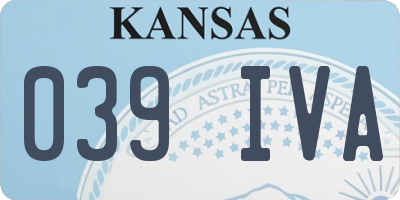 KS license plate 039IVA