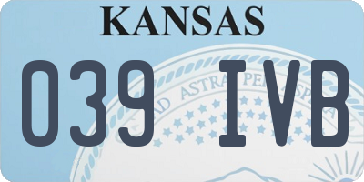 KS license plate 039IVB