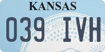KS license plate 039IVH