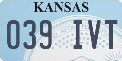 KS license plate 039IVT