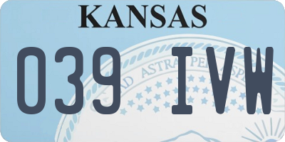 KS license plate 039IVW