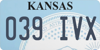 KS license plate 039IVX