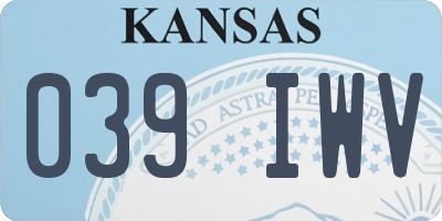 KS license plate 039IWV