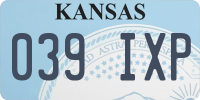 KS license plate 039IXP