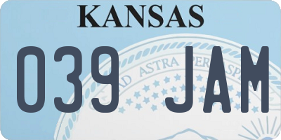 KS license plate 039JAM