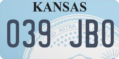 KS license plate 039JBO