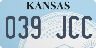 KS license plate 039JCC