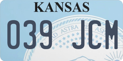 KS license plate 039JCM