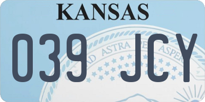KS license plate 039JCY