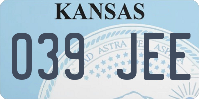 KS license plate 039JEE