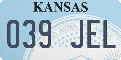 KS license plate 039JEL