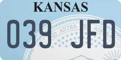 KS license plate 039JFD