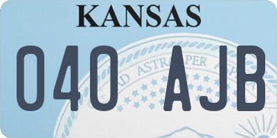 KS license plate 040AJB