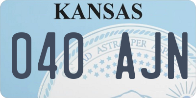 KS license plate 040AJN