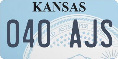 KS license plate 040AJS