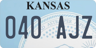 KS license plate 040AJZ