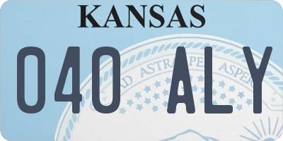 KS license plate 040ALY