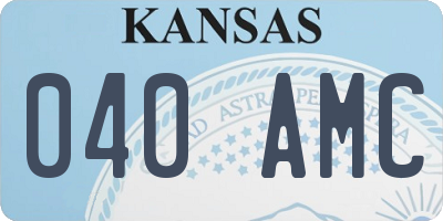 KS license plate 040AMC
