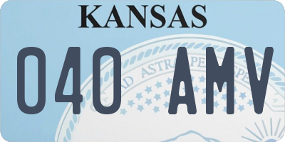 KS license plate 040AMV