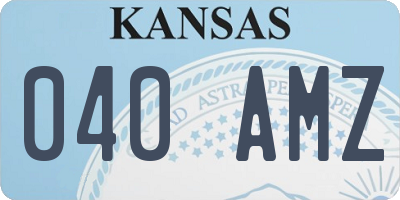 KS license plate 040AMZ