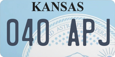 KS license plate 040APJ