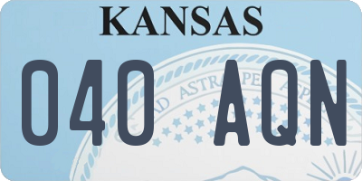 KS license plate 040AQN