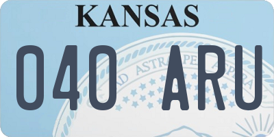 KS license plate 040ARU
