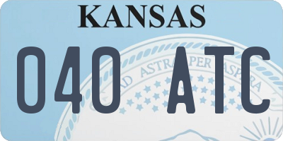 KS license plate 040ATC