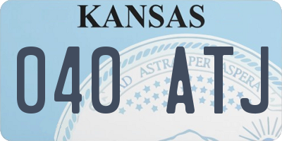 KS license plate 040ATJ