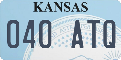 KS license plate 040ATQ