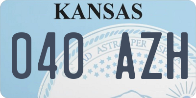 KS license plate 040AZH