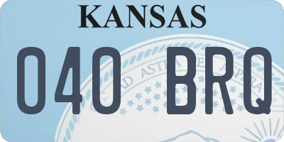 KS license plate 040BRQ