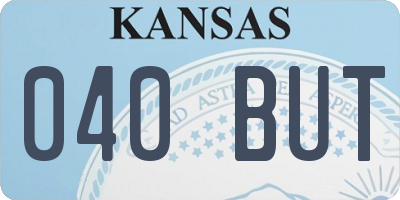 KS license plate 040BUT