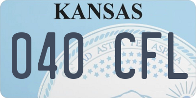 KS license plate 040CFL