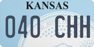 KS license plate 040CHH