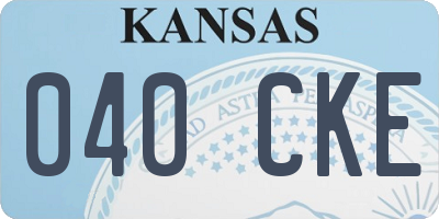 KS license plate 040CKE