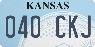 KS license plate 040CKJ