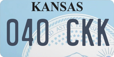 KS license plate 040CKK
