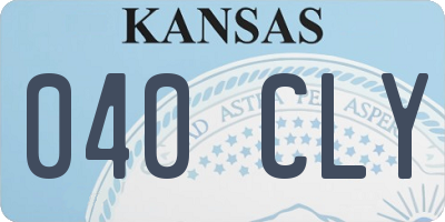 KS license plate 040CLY