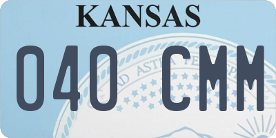 KS license plate 040CMM