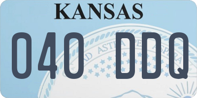 KS license plate 040DDQ